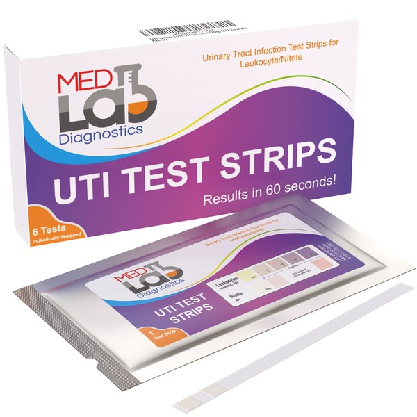 UTI Urine Test Strips(Pack of 6) Individually Wrapped Urinary Tract