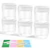 DEMORA Small Travel Containers Plastic Jars with Lids for Creams,