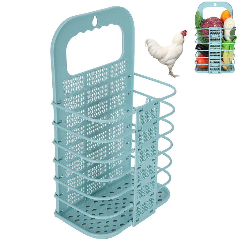 Foldable Chicken Vegetable Basket Cock Hen Fruit Hanging Feeder Feeding