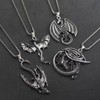 XJYHDY 4PCS Viking Style Dragon Necklace Set for Men Women,