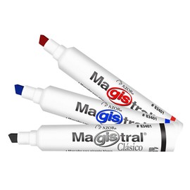 AZOR - Marcadores Para Pizarrón Blanco, Magistral, 25 Piezas, Plumones Para Pizarron, Punta De Cincel, Trazos Perfectos, Bajo Aroma, 301.83425