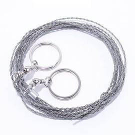 Wire Saw, Pocket Wire Saw, Lightweight, Ultra Long, Portable, Pocket Size, Stainless Steel, Outdoor Survival, Suitable for Cutting Wood/Branches/Bamboo/PVC Pipes, Camping, Climbing, Hiking, Survival, Outdoor Activities, Disaster Prevention, Emergency (16