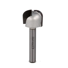 Infinity Cutting Tools 1/4" Shank, Bowl & Tray Router Bit w/Bearing, 3/4" C.D. x 9/16" C.H. x 1/4" C.R.| Carbide Tip | Heavy-Duty | for Handheld Or Table Mounted Wood Router