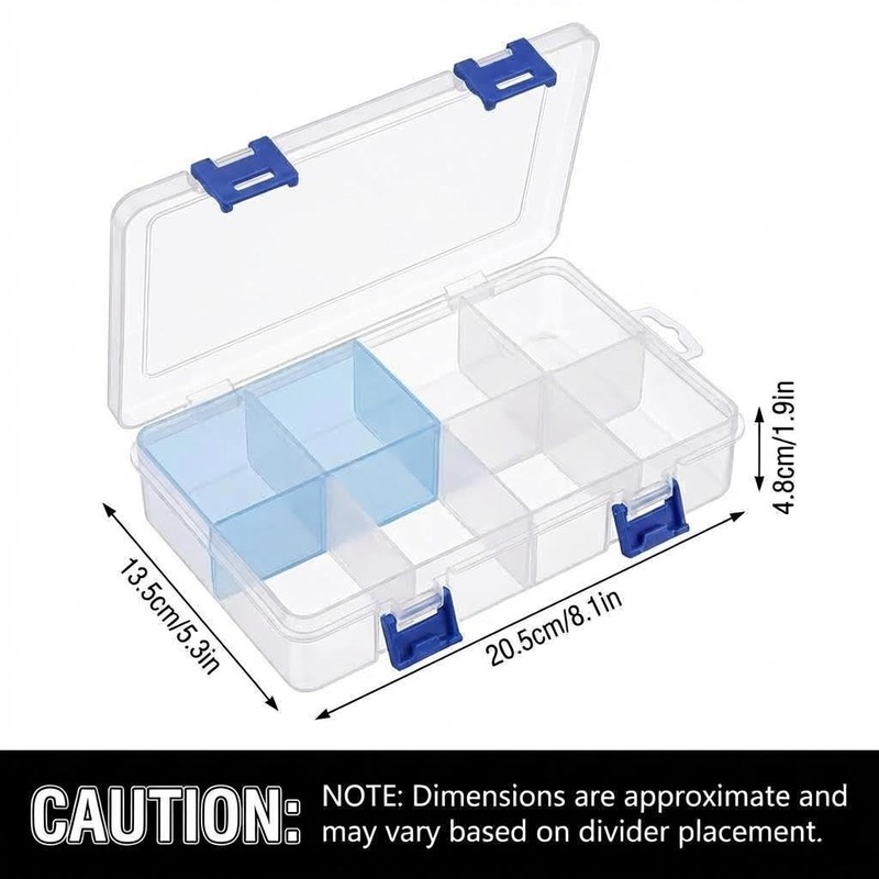 3Pcs Jewellery Storage Boxes, Bead Earring Clear Plastic Storage Boxes