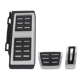 Signswise Stainless Steel Foot Rest Brake Pedal Caps Cover Fuel Brake Foot Bed