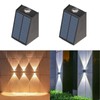 ASLIDECOR Solar Wall Light Up and Down 2 Modes Waterproof