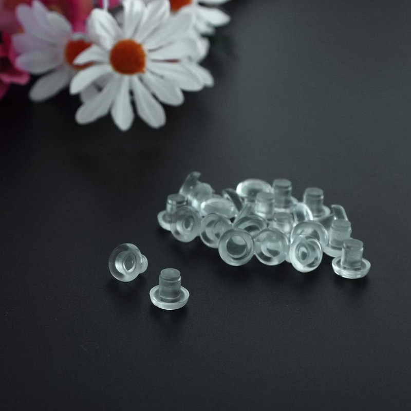 uxcell 16pcs 8mm Clear Stem Bumpers Glide, Patio Outdoor Furniture