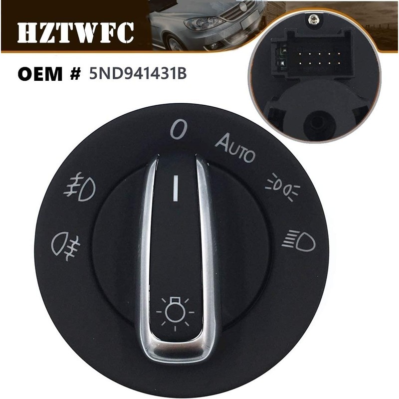 HZTWFC Chrome Headlight Switch Car OEM # 5ND 941 431