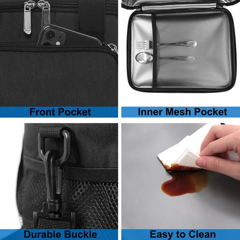 Femuar Reusable Lunch Box for Men/Women - Insulated Lunch Bag