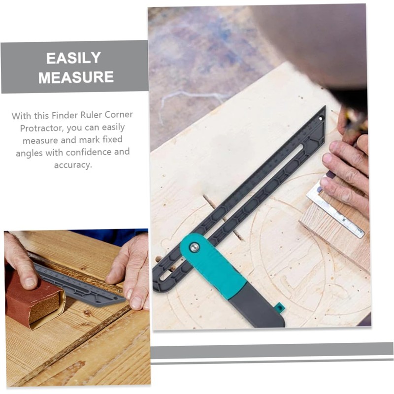 ORFOFE Finder Ruler Corner Protractor Lockable Angle Finder Metal Gauge