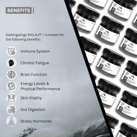 500mg Shilajit Supplement - Shilajit Pure Himalayan Organic Shilajit Resin with Highest Potency, Original From Himalayan resin with 84+ Fulvic Acid