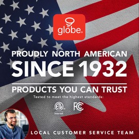 Globe Electric 90679 3" Swivel Round Trim Recessed Lighting Kit, White, Easy Install Push-N-Click Clips, 3.25" Hole Size, Adjustable Ceiling Light, IC Rated, GU10 Base Bulb Not Included