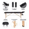 ShopMall Camilla portátil spa de madera color negro ShopMall Cama