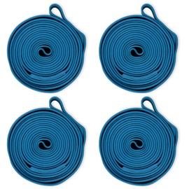 IDL Packaging 84" Strong, Elastic & Flexible Rubber Bands, Pack of 4, Blue - 2X Elasticity, 80% Natural Rubber - Extra Strong Mover Bands for Furniture, Boxes, Moving Blankets