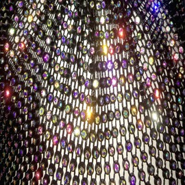 LOVIVER Masquerade Mesh Mask Wrap Stylish Headwear for Party Music Festival Role Playing, Black and White