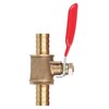 Dapetz ® Brass Ball Valve 8mm Red Lever Inline Hose