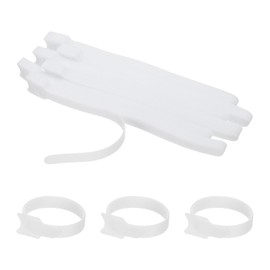 PATIKIL 8 Inch Reusable Cable Ties, 60 Pcs Cable Management Ties Adjustable Hook and Loop Fastening Cord Organizer for Home Office Laptops Data Cables, White