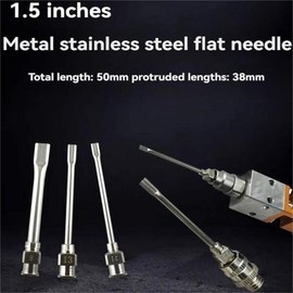 평평한 금속 주사바늘 스테인리스 스틸 분배 액세서리 1.5 인치 [09 16G] Flat Metal Injection Needle Stainless Steel Dispensing Accessory 1.5 Inch [09 16G]