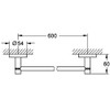 GROHE 40386GN1 Essentials Towel-Rail, Brushed Cool Sunrise