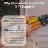 Vitamin D 1000iu - 1 Year Supply, 365 Easy-Swallow Vitamin