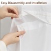 NAEMBCU Abstract No Hook Shower Curtain with Liner 71 x