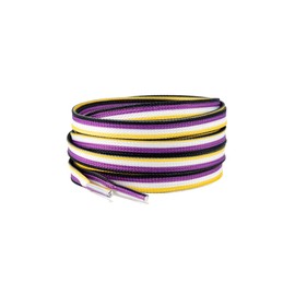 Non-Binary Pride Shoelaces - Colorful Flag Striped Laces for Trainers, Boots & Shoes - Perfect for Parades - 1 Pack 120cm