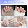 3D Assorted Pink Nail Art Charms, Flatback Pearls and AB