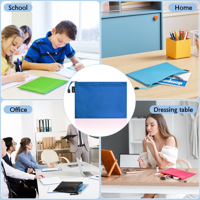 LUHIUMOYA A5 Document Wallet, Waterproof Document Bag with Zip, Bag