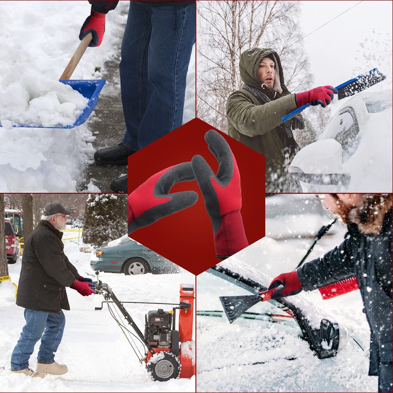 LOCCEF 2 Pairs Winter Work Gloves for Men and Women,