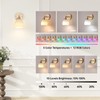 Shenmoyl Vintage Battery Operated Wall Sconce with Cute White Tulip
