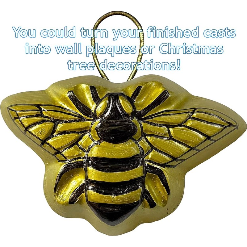 Honey Bees Plaster Or Concrete Mould 2 Cavity Garden Plaque