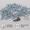 SKIR'CO (300 pcs) Zinc Plated Steel Wood Screws 3.5 x
