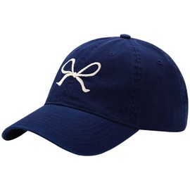 Trendy Bow-Tie Baseball Cap for Women and Men Trucker Hats Y2k Adjustable Fashion Sun Hat with Visor for Hiking & Travel Navy