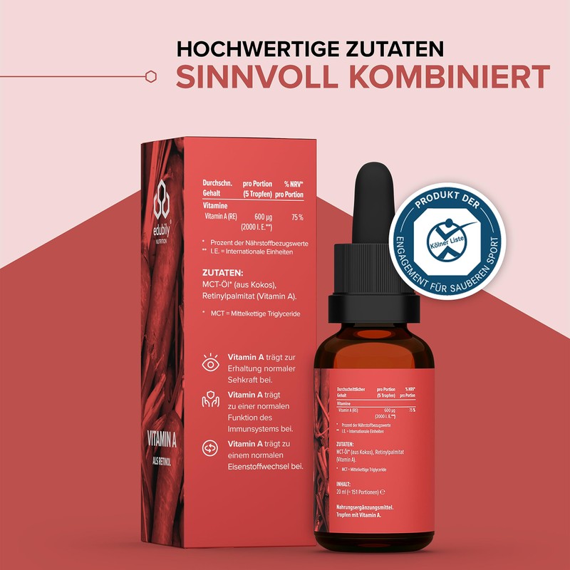 Vitamin A Palmitate Drops as Retinol • 400 IU Retiny LPA