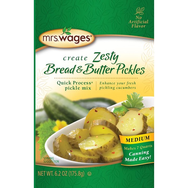 Mrs. Wages Zesty Bread and Butter Pickles Quick Process Mix (VALUE PACK of 12)