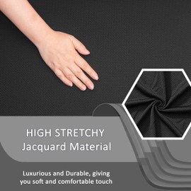 ULTICOR 8-Pieces Recliner Sofa Covers, Yarn Dyed Stretch Reclining Couch Covers for 3 Cushion Reclining Sofa Slipcovers Thick Soft Washable (Black, 3 Seater Recliner Cover)