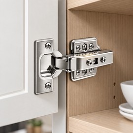 304 Stainless Steel Soft Close Cabinet Hinges – Hydraulic Concealed Door Hinges for Full Overlay Furniture Cabinets
