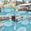 Ileading Reversible Outdoor Rug 8x10Ft Waterproof Patio Rug Carpet Portable