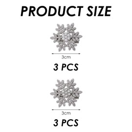 6 Stück Schneeflockenförmige Haarspangen, Strass-Haarspangen, Kreative Haarspangen, Elee Haarspangen, Haarschmuck