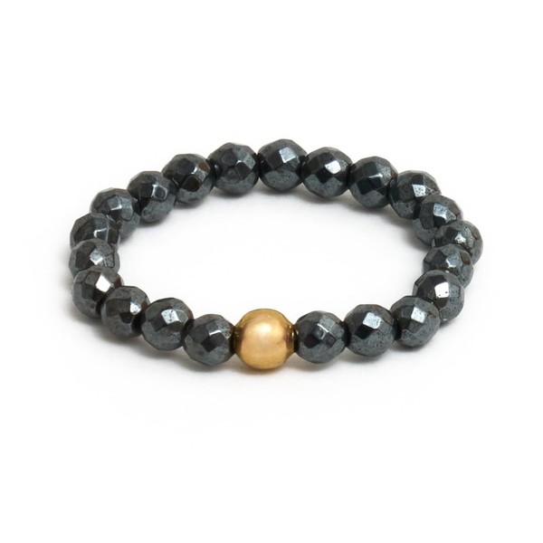 BERGERLIN Genuine Natural Stone Ring with Gold Pearl – Ring