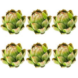 Meiwlong 6pcs Artificial Artichokes Small Green Faux Artichokes Fake Fruits Lifelike Fake Artichoke Ornament Decoration Christmas Party Home Kitchen