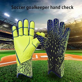 YOPOTIKA Football Goalkeeper Gloves, Non-Slip Goalkeeper Gloves Children and Teenagers with Outseam Cut and Solid Cover, Football Gloves for All Playing Field Surfaces for Children, Youth and Adults