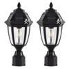 TEBLAMPUE Solar Post Lights 2 Pack, Motion Sensor Post Lantern