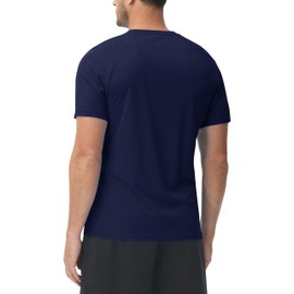 MoFiz UV Shirt Men's Water Swimming Shirt Swimming T-Shirt for Surfing Quick Drying Rash Guard Hiking Functional Shirt, navy blue