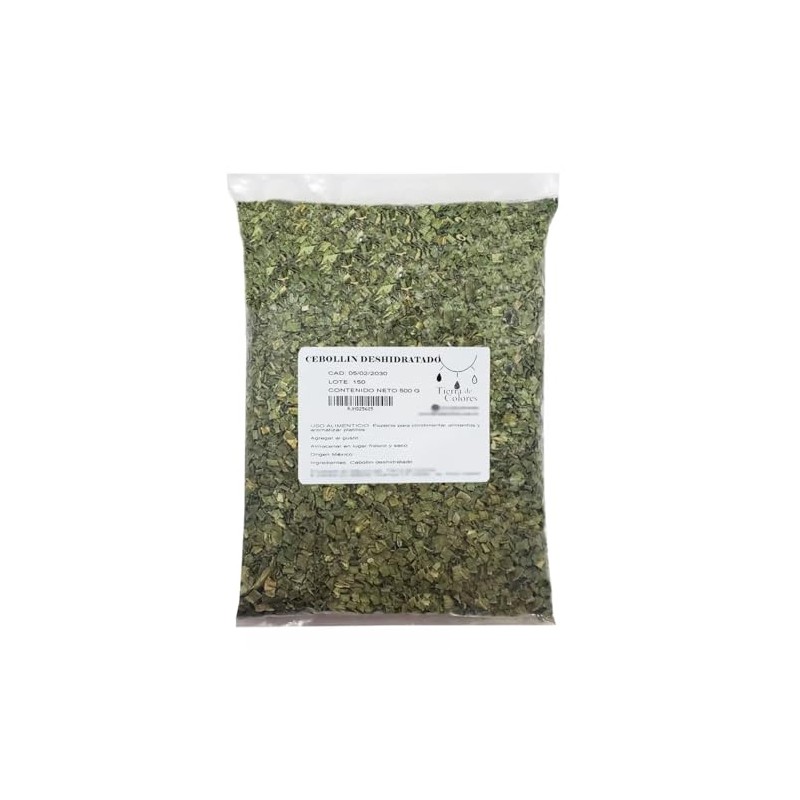 Cebollín o cebollino natural 500g especia y condimento deshidratado -