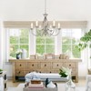 6-Light Farmhouse Candle Chandelier for Living Room, Rustic Industrial Pendant