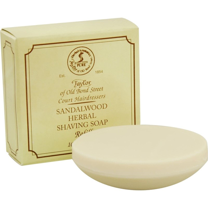 Taylor of Old Bond Street Sandalwood Hard Shaving Soap Refill,