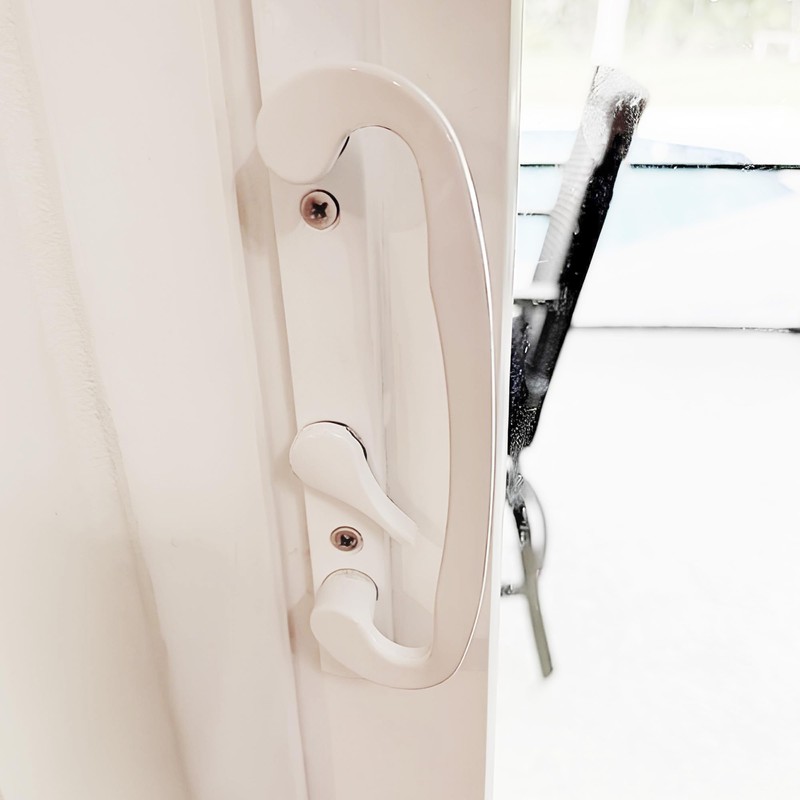 Brixwell Patio Door Handle Thumbturn Kit Full Tail, Aluminum Material,