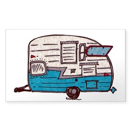 CafePress Shasta Airflyte Rectangle Bumper Sticker Car Decal