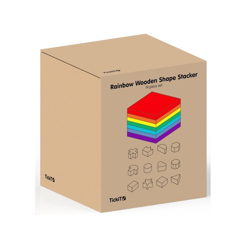 Rainbow Wooden Shape Stacker